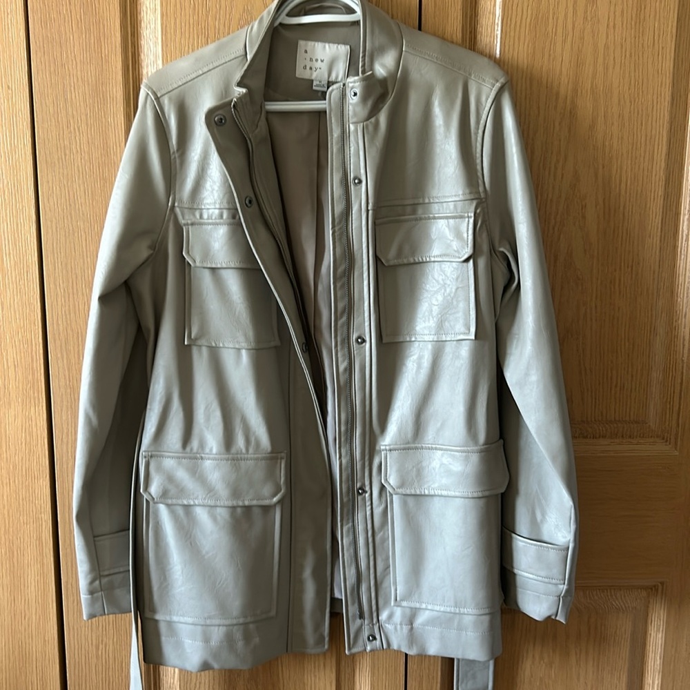 Faux leather jacket